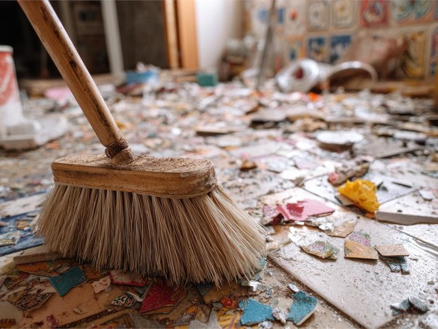 Cómo eliminar los restos de pintura y cemento después de una reforma